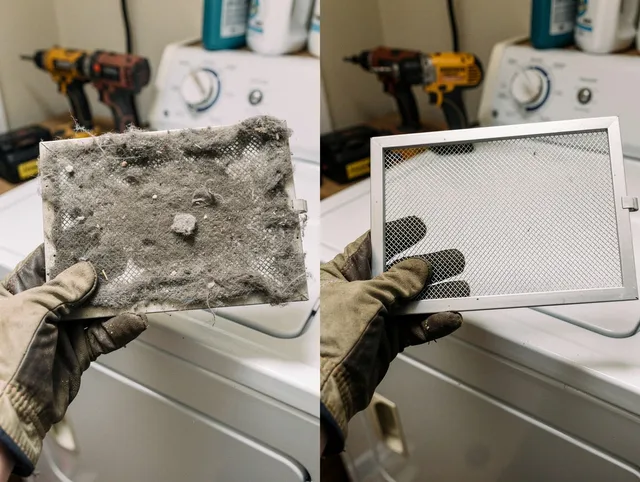 Professional lint trap cleaning by Woodcrest Dryer Vent Cleaning in Woodcrest