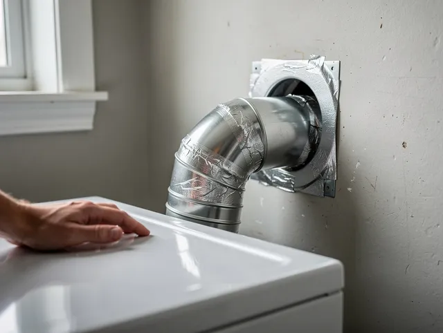 Woodcrest Dryer Vent Cleaning expert performing professional dryer vent repair and installation in Woodcrest