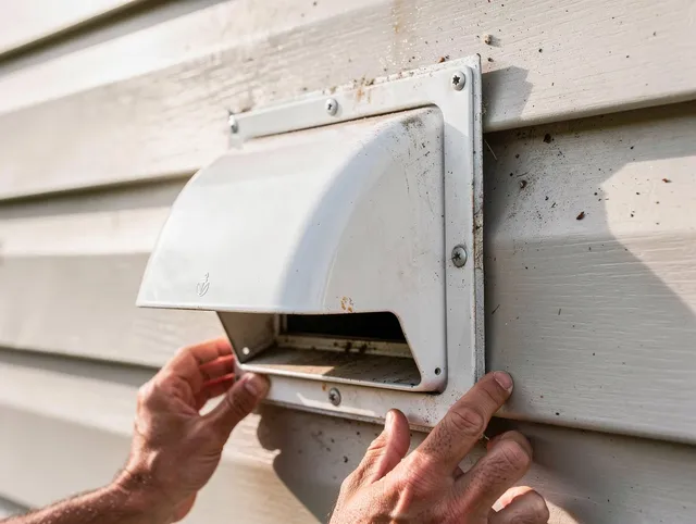 Woodcrest Dryer Vent Cleaning technician delivering thorough residential dryer vent cleaning service in Woodcrest